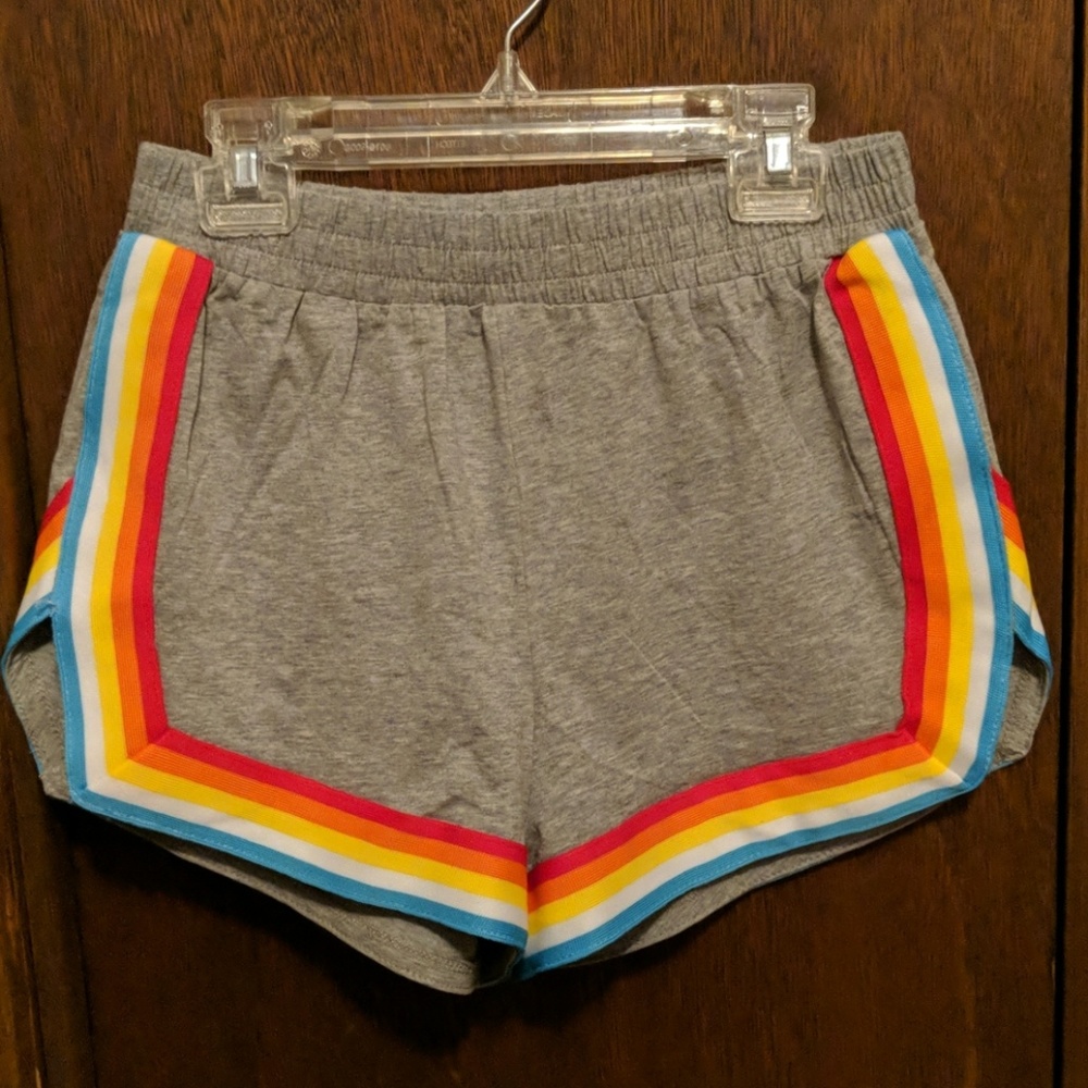 Rainbow track shorts